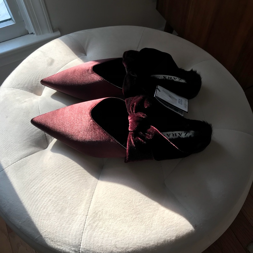 Zara Satin & Velvet Mules - Picture 2 of 8